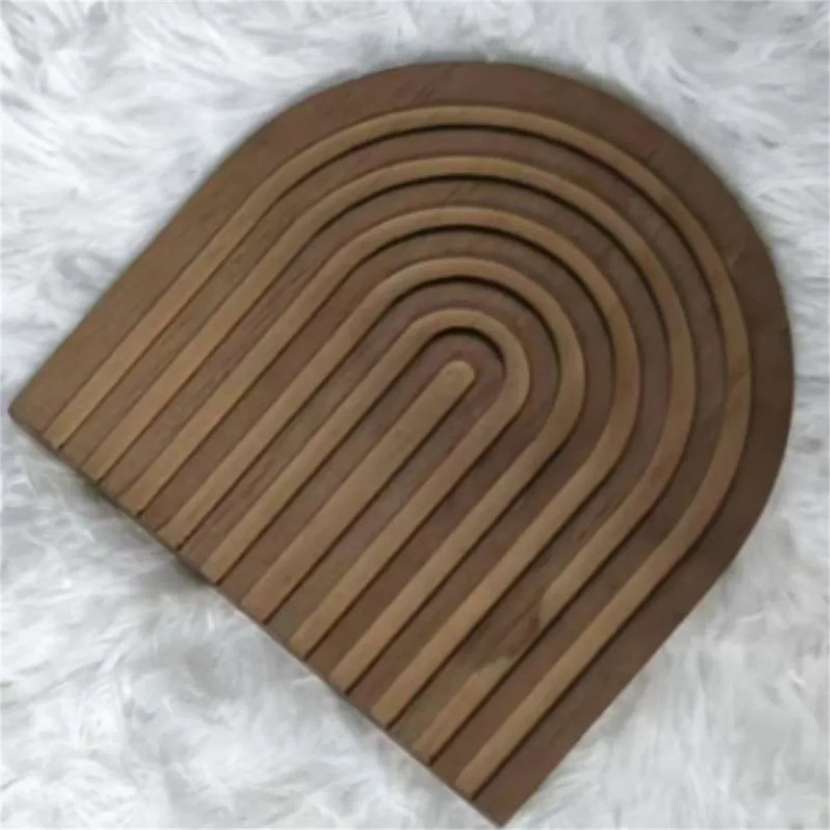 Wooden Wave Arch Shaped Cutting Board Boho Style Decorative Wooden Cutting Board Home Decor for Kitchen Dining Room Living Room