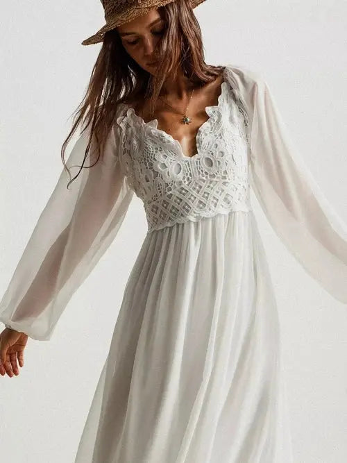 Women's Crochet Lace Maxi Dress | Boho, Elegant | Effortless Summer Style