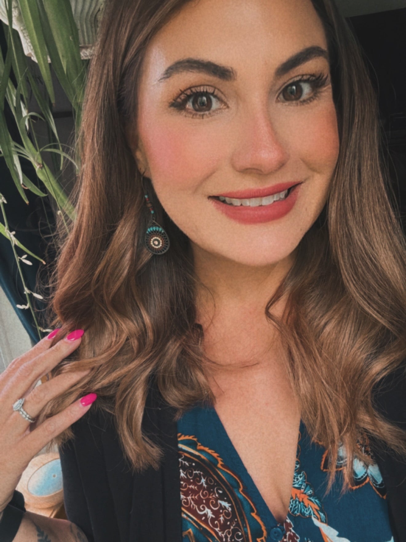 Copper Boho Drop Earrings